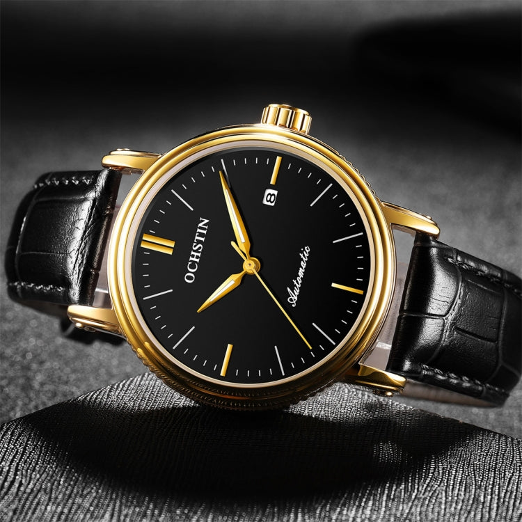 Ochstin 2024 Orologio meccanico automatico da uomo Calendario impermeabile Orologio da uomo meccanico da lavoro in pelle
