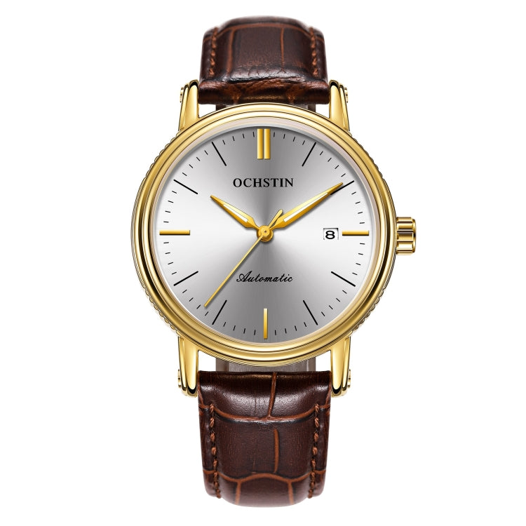 Ochstin 2024 Orologio meccanico automatico da uomo Calendario impermeabile Orologio da uomo meccanico da lavoro in pelle