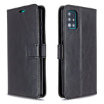 Per Galaxy A51 Custodia in pelle a vibrazione orizzontale Crazy Horse Texture con supporto e slot per schede e portafoglio e cornice per foto, For Galaxy A51
