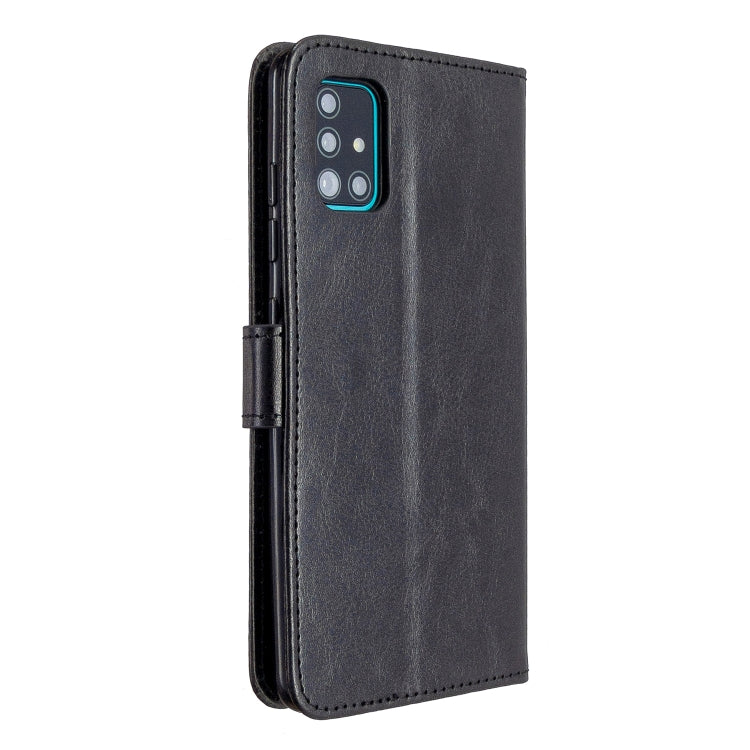 Per Galaxy A51 Custodia in pelle a vibrazione orizzontale Crazy Horse Texture con supporto e slot per schede e portafoglio e cornice per foto, For Galaxy A51