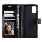 Per Galaxy A51 Custodia in pelle a vibrazione orizzontale Crazy Horse Texture con supporto e slot per schede e portafoglio e cornice per foto, For Galaxy A51
