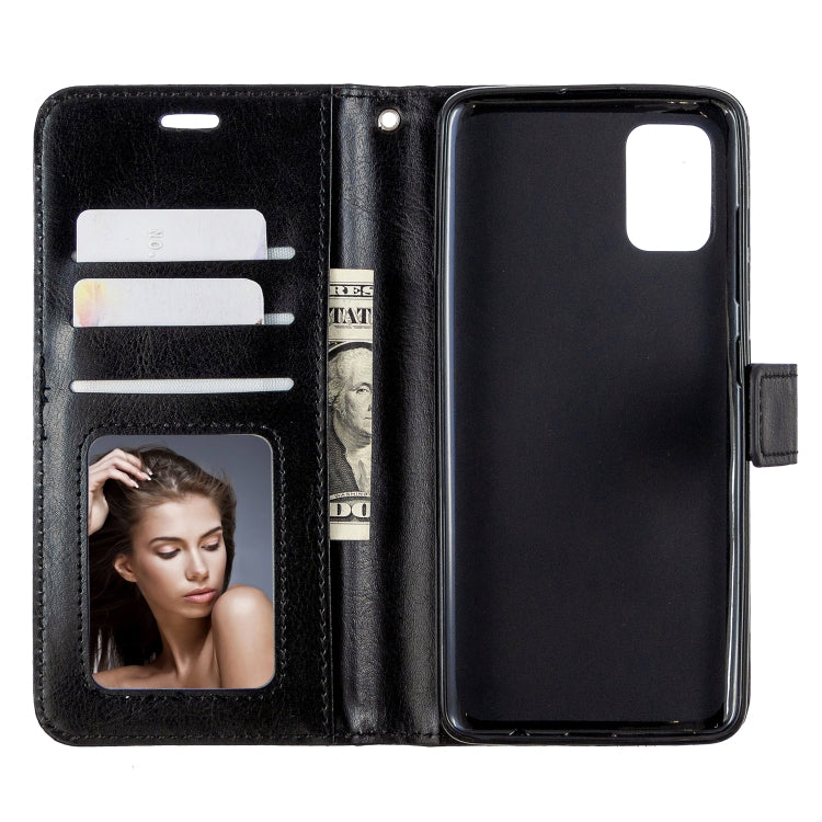 Per Galaxy A51 Custodia in pelle a vibrazione orizzontale Crazy Horse Texture con supporto e slot per schede e portafoglio e cornice per foto, For Galaxy A51