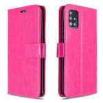 Per Galaxy A51 Custodia in pelle a vibrazione orizzontale Crazy Horse Texture con supporto e slot per schede e portafoglio e cornice per foto, For Galaxy A51