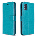 Per Galaxy A51 Custodia in pelle a vibrazione orizzontale Crazy Horse Texture con supporto e slot per schede e portafoglio e cornice per foto, For Galaxy A51