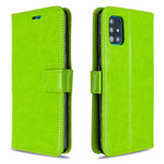 Per Galaxy A51 Custodia in pelle a vibrazione orizzontale Crazy Horse Texture con supporto e slot per schede e portafoglio e cornice per foto, For Galaxy A51