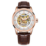 Ochstin 2002C orologio meccanico da uomo automatico in pelle cava orologio da uomo impermeabile con luce notturna da uomo