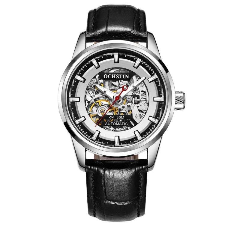 Ochstin 2002C orologio meccanico da uomo automatico in pelle cava orologio da uomo impermeabile con luce notturna da uomo