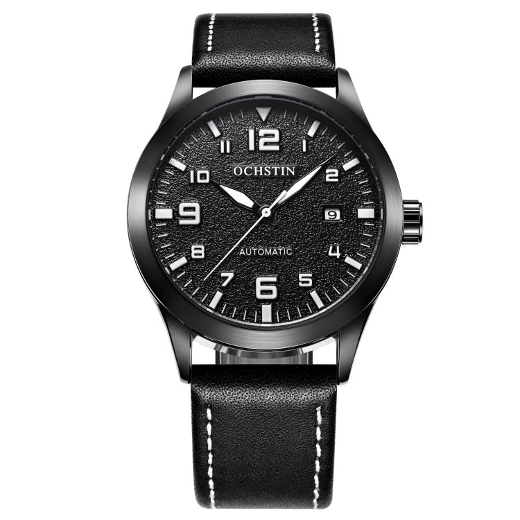 Ochstin 62028 Fashion Orologio meccanico completamente automatico Orologio da uomo impermeabile per il tempo libero Orologio meccanico Calendario Orologio in pelle