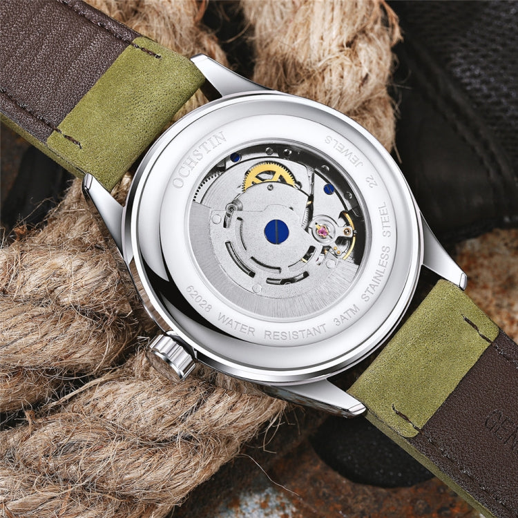 Ochstin 62028 Fashion Orologio meccanico completamente automatico Orologio da uomo impermeabile per il tempo libero Orologio meccanico Calendario Orologio in pelle