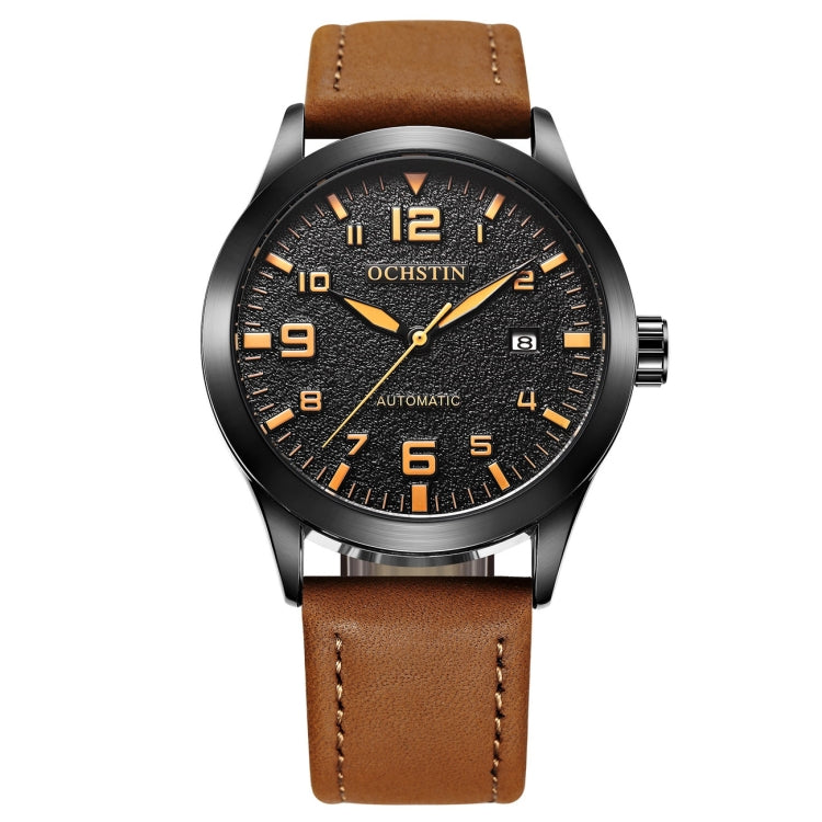 Ochstin 62028 Fashion Orologio meccanico completamente automatico Orologio da uomo impermeabile per il tempo libero Orologio meccanico Calendario Orologio in pelle
