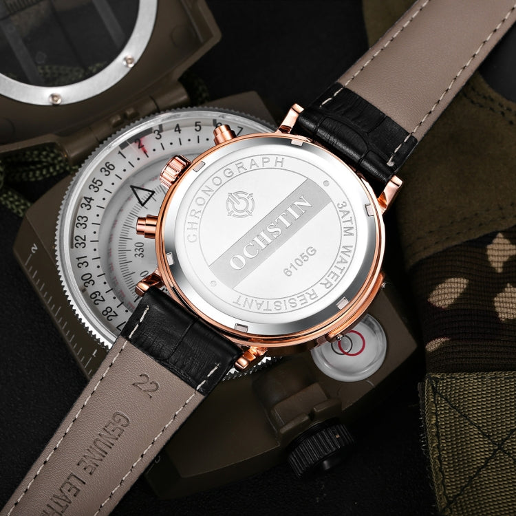 Orologio multifunzione Ochstin 6105 Orologio da uomo d'affari per il tempo libero Orologio da polso al quarzo impermeabile