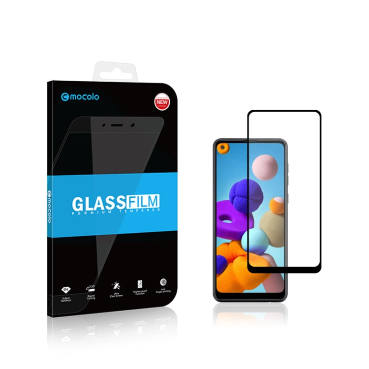 mocolo 0.33mm 9H 2.5D Full Glue Pellicola in vetro temperato, For Samsung Galaxy A21, For Samsung Galaxy M11