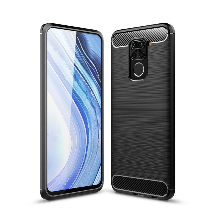 Per custodia in TPU in fibra di carbonio con trama spazzolata XiaomiRedmi Note9, For Redmi Note 9