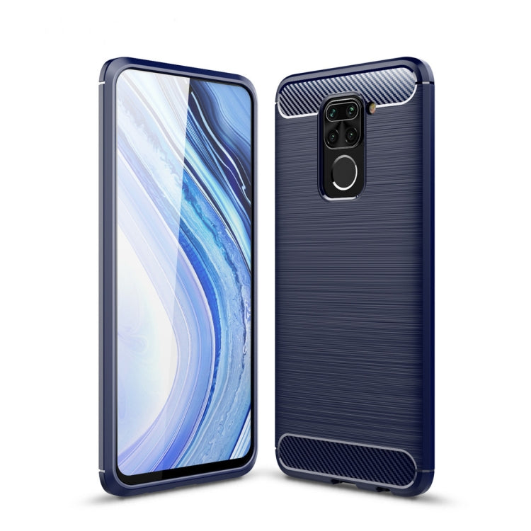 Per custodia in TPU in fibra di carbonio con trama spazzolata XiaomiRedmi Note9, For Redmi Note 9
