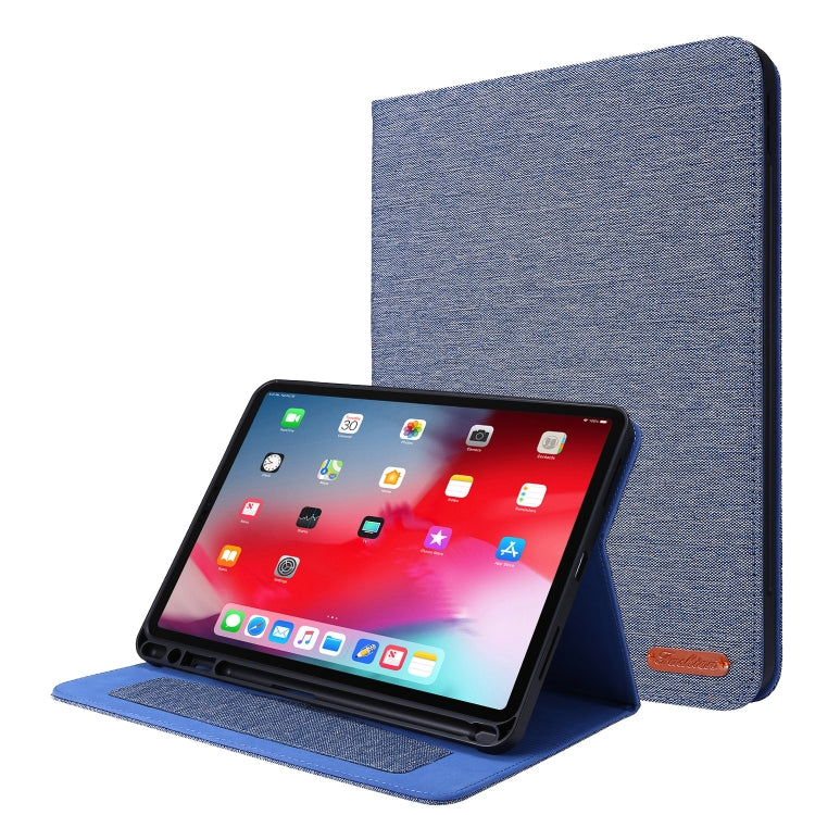 Flip orizzontale TPU + custodia protettiva in pelle PU tessuto con clip per biglietti da visita, For iPad Pro 11(2020)