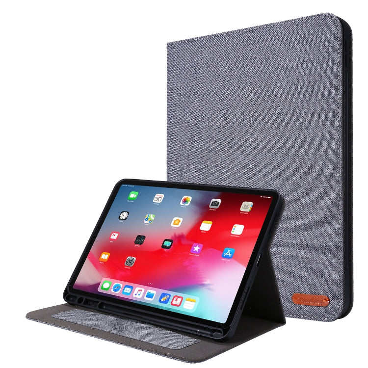 Flip orizzontale TPU + custodia protettiva in pelle PU tessuto con clip per biglietti da visita, For iPad Pro 11(2020)