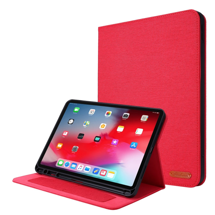 Flip orizzontale TPU + custodia protettiva in pelle PU tessuto con clip per biglietti da visita, For iPad Pro 11(2020)