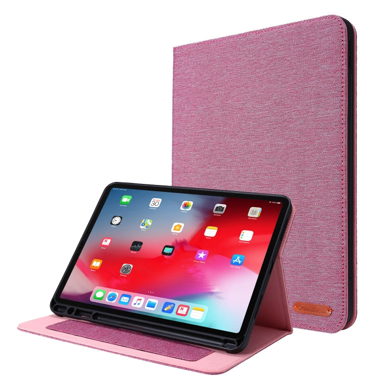 Flip orizzontale TPU + custodia protettiva in pelle PU tessuto con clip per biglietti da visita, For iPad Pro 11(2020)