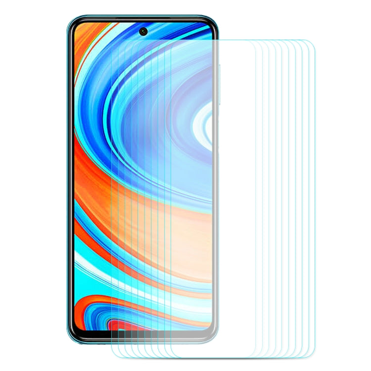 10 PZ ENKAY Hat-Prince 0.26mm 9H 2.5D Pellicola in vetro temperato con bordo curvo, For Galaxy A51, For Galaxy A71, For Xiaomi Redmi K30/K30 Pro, For Xiaomi Redmi Note 9/Note 9 Pro, For Huawei Nova 6 SE/P40 Lite