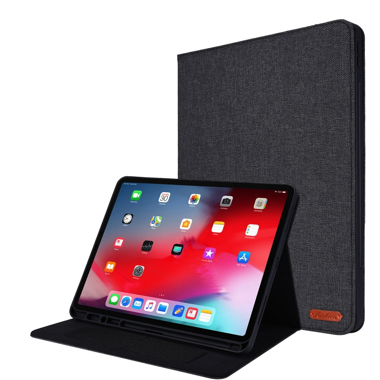 Flip orizzontale TPU + custodia protettiva in pelle PU tessuto con clip per biglietti da visita, For iPad Pro 12.9(2020)