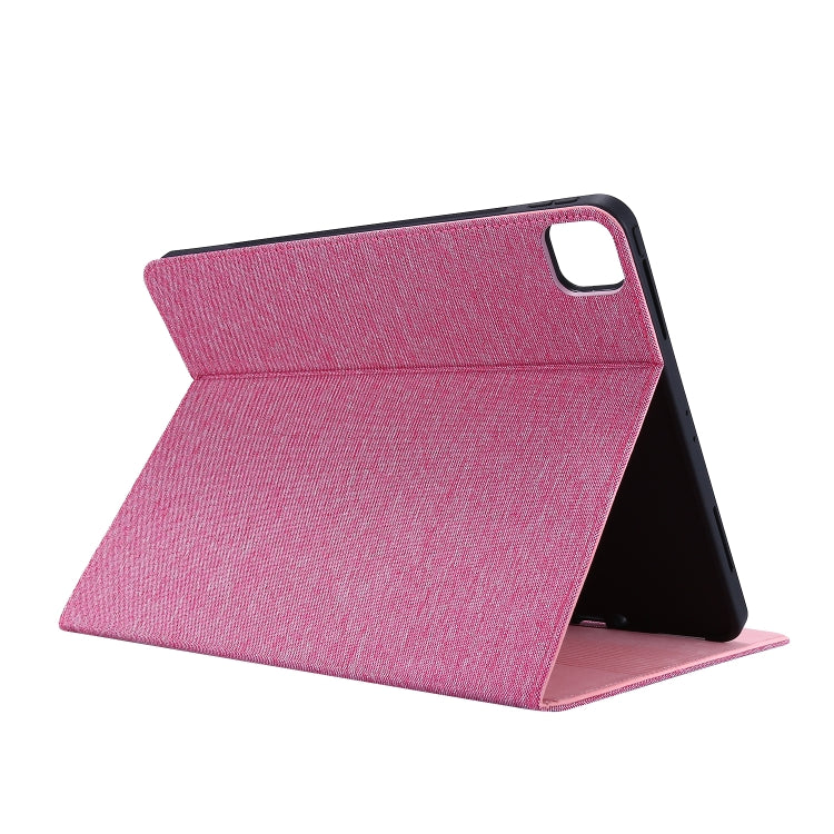 Flip orizzontale TPU + custodia protettiva in pelle PU tessuto con clip per biglietti da visita, For iPad Pro 12.9(2020)