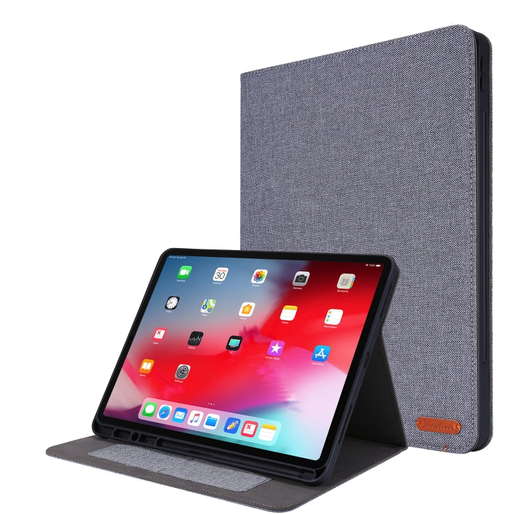 Flip orizzontale TPU + custodia protettiva in pelle PU tessuto con clip per biglietti da visita, For iPad Pro 12.9(2020)