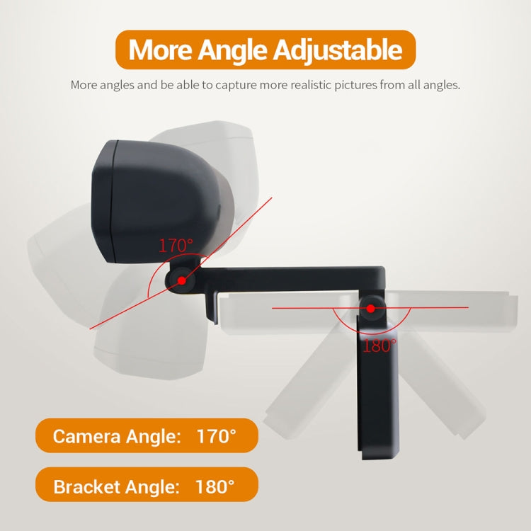 Webcam HD 1080P Microfono incorporato Videocamera Web intelligente Videocamera live per bellezza in streaming USB per computer Android TV