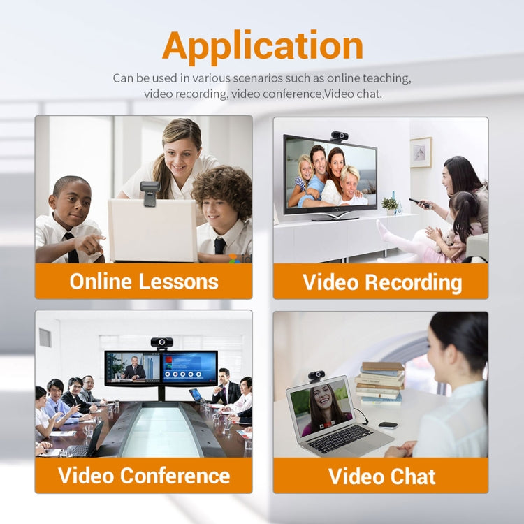 Webcam HD 1080P Microfono incorporato Videocamera Web intelligente Videocamera live per bellezza in streaming USB per computer Android TV