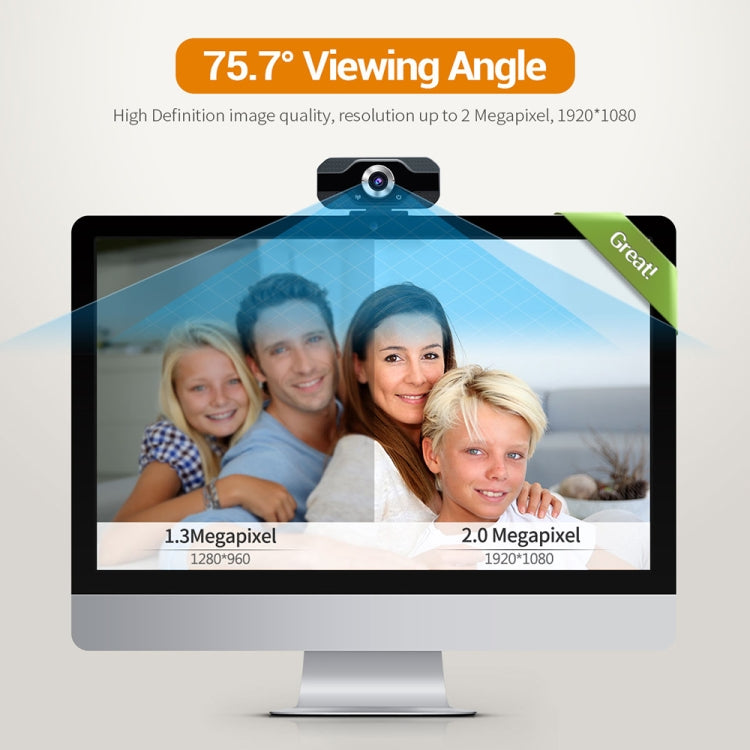 Webcam HD 1080P Microfono incorporato Videocamera Web intelligente Videocamera live per bellezza in streaming USB per computer Android TV