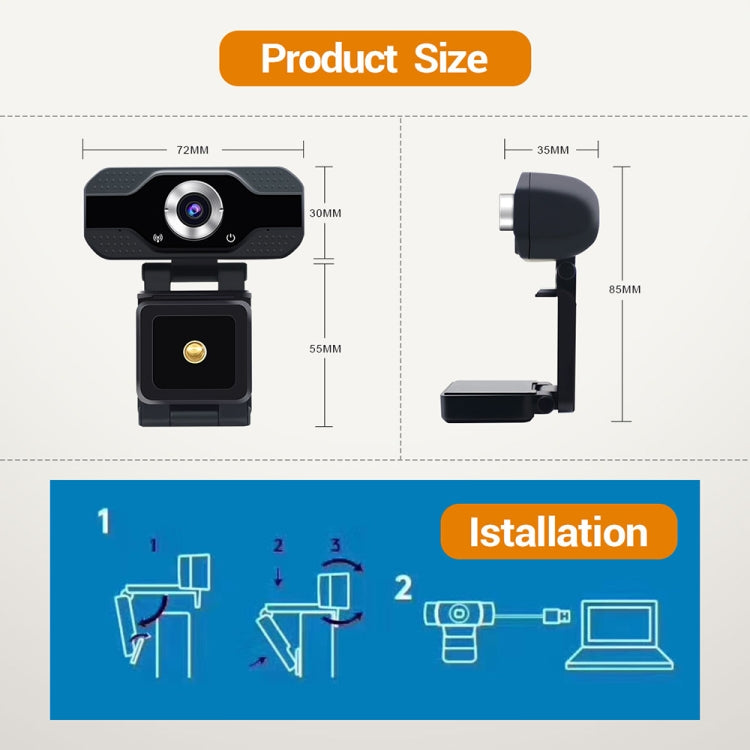 Webcam HD 1080P Microfono incorporato Videocamera Web intelligente Videocamera live per bellezza in streaming USB per computer Android TV