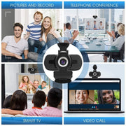 Videocamera Web Full HD 1080P con microfono con cancellazione del rumore Videocamera live per streaming Skype per computer Android TV