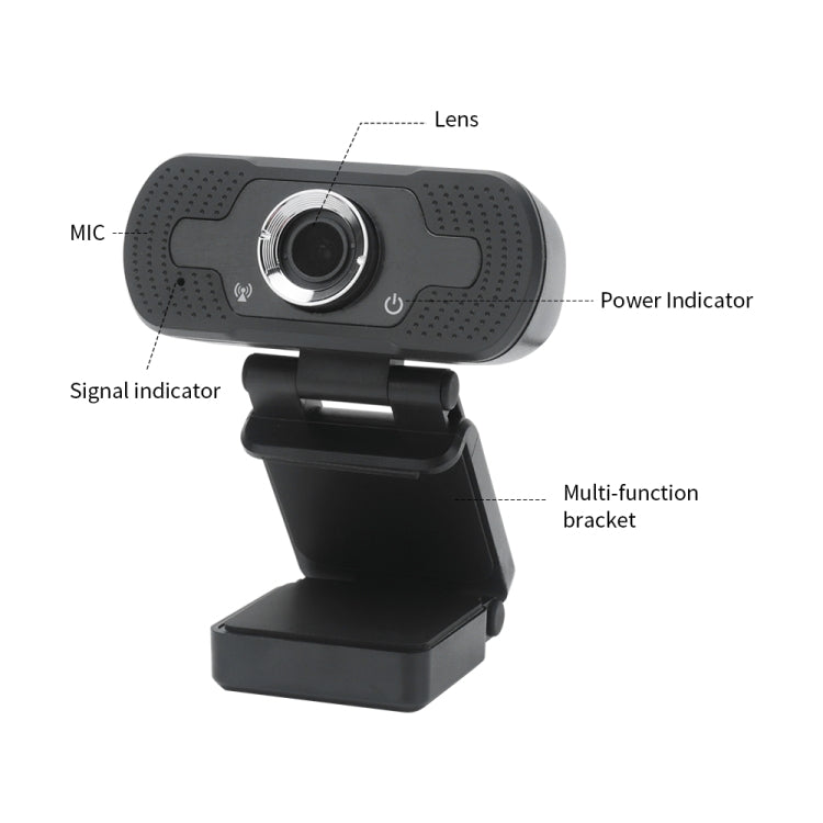 Videocamera Web Full HD 1080P con microfono con cancellazione del rumore Videocamera live per streaming Skype per computer Android TV