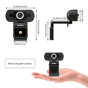 Videocamera Web Full HD 1080P con microfono con cancellazione del rumore Videocamera live per streaming Skype per computer Android TV