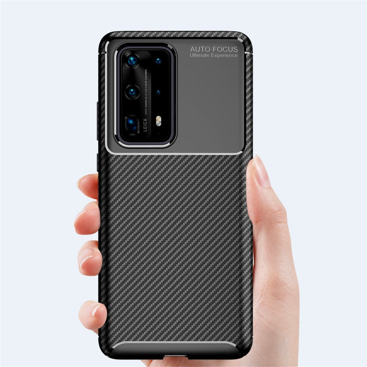 Per Huawei P40 Pro + Custodia in TPU antiurto con struttura in fibra di carbonio, For Huawei P40 Pro+