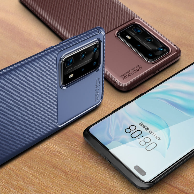 Per Huawei P40 Pro + Custodia in TPU antiurto con struttura in fibra di carbonio, For Huawei P40 Pro+