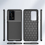 Per Huawei P40 Pro + Custodia in TPU antiurto con struttura in fibra di carbonio, For Huawei P40 Pro+