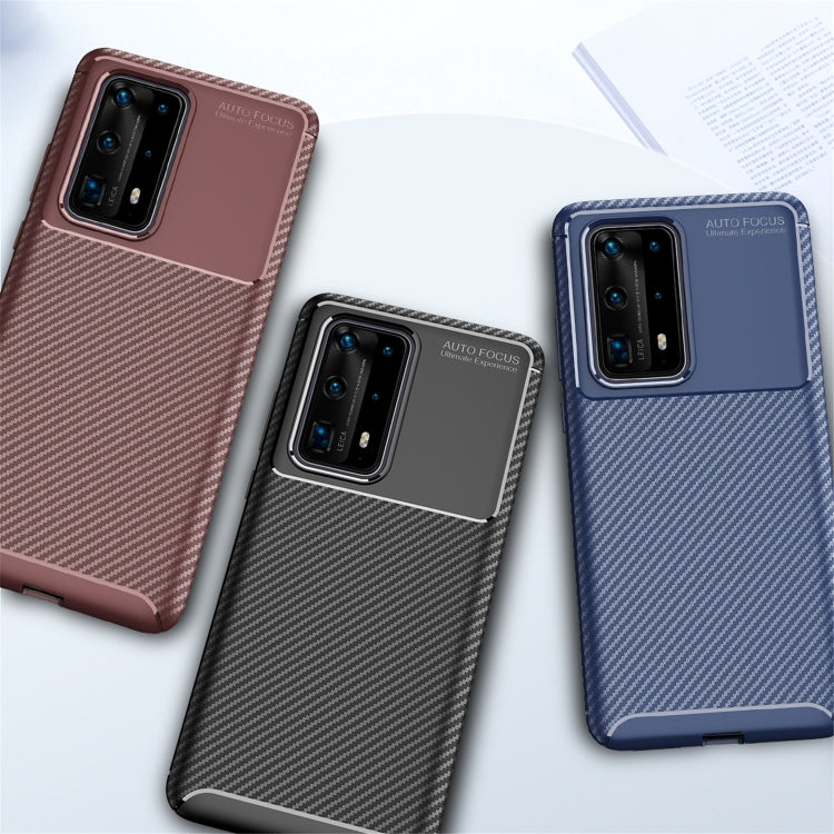 Per Huawei P40 Pro + Custodia in TPU antiurto con struttura in fibra di carbonio, For Huawei P40 Pro+