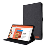 Flip orizzontale TPU + custodia protettiva in pelle PU tessuto con clip per biglietti da visita, For Lenovo M10 Plus