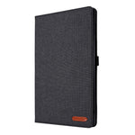 Flip orizzontale TPU + custodia protettiva in pelle PU tessuto con clip per biglietti da visita, For Lenovo M10 Plus