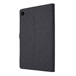 Flip orizzontale TPU + custodia protettiva in pelle PU tessuto con clip per biglietti da visita, For Lenovo M10 Plus