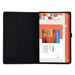 Flip orizzontale TPU + custodia protettiva in pelle PU tessuto con clip per biglietti da visita, For Lenovo M10 Plus