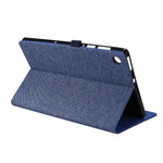 Flip orizzontale TPU + custodia protettiva in pelle PU tessuto con clip per biglietti da visita, For Lenovo M10 Plus