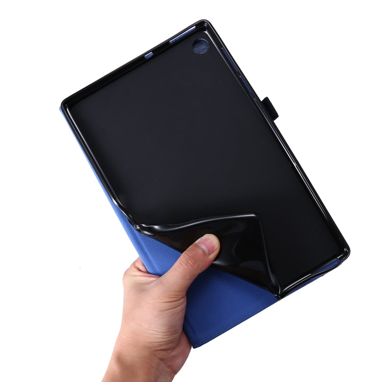 Flip orizzontale TPU + custodia protettiva in pelle PU tessuto con clip per biglietti da visita, For Lenovo M10 Plus