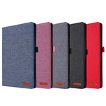 Flip orizzontale TPU + custodia protettiva in pelle PU tessuto con clip per biglietti da visita, For Lenovo M10 Plus