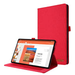 Flip orizzontale TPU + custodia protettiva in pelle PU tessuto con clip per biglietti da visita, For Lenovo M10 Plus
