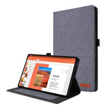 Flip orizzontale TPU + custodia protettiva in pelle PU tessuto con clip per biglietti da visita, For Lenovo M10 Plus