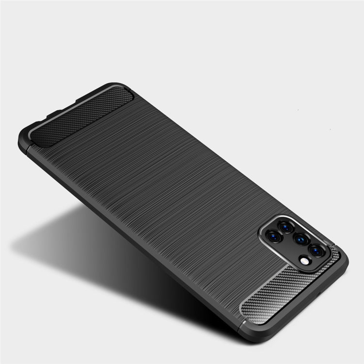 Custodia in TPU in fibra di carbonio con trama spazzolata per Galaxy A31, For Galaxy A31