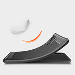 Custodia in TPU in fibra di carbonio con trama spazzolata per Galaxy A31, For Galaxy A31