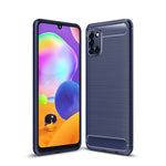 Custodia in TPU in fibra di carbonio con trama spazzolata per Galaxy A31, For Galaxy A31
