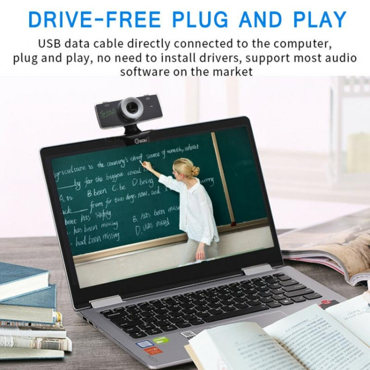 B01 Webcam HD Microfono integrato Videocamera Web intelligente Videocamera live per streaming USB con cancellazione del rumore